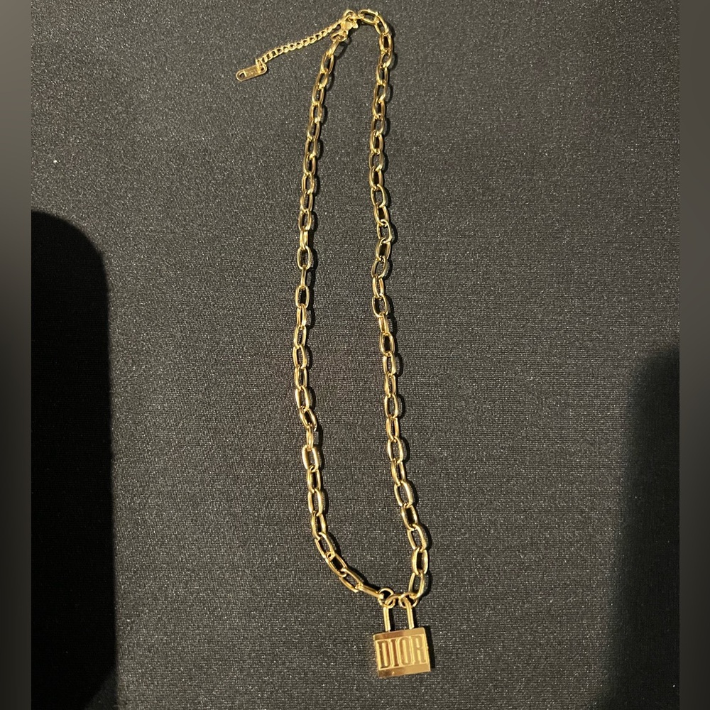Gold Lock Necklace